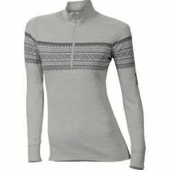 Aclima DesignWool Marius Mock Neck Shirt Women gråfjell