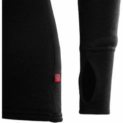 Aclima DoubleWool Zip Polo Shirt Men jet black/marengo -Training Shirts Shop aclima doublewool zip polo shirt men jet black marengo 3