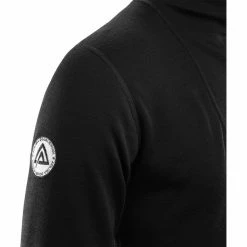 Aclima DoubleWool Zip Polo Shirt Men jet black/marengo -Training Shirts Shop aclima doublewool zip polo shirt men jet black marengo 4
