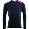 Aclima LightWool Reinforced LS Crew Neck Shirt Men navy blazer/ranger green/zinfandel -Training Shirts Shop aclima lightwool reinforced ls crew neck shirt men navy blazer ranger green zinfandel 1