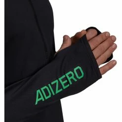 Adidas Adizero LS 1/2 Zip Shirt Men black -Training Shirts Shop adidas adizero ls 1 2 zip shirt men black 6