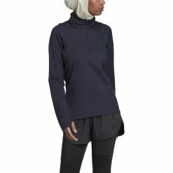 Adidas RN Fast 1/2 Zip Shirt Women legend ink -Training Shirts Shop adidas rn fast 1 2 zip shirt women legend ink 5