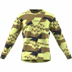 Adidas TERREX Primeblue Trail Graphic Longsleeve Shirt Men pulse yellow