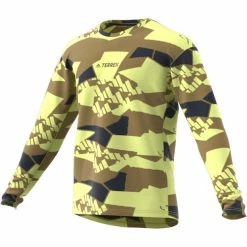 Adidas TERREX Primeblue Trail Graphic Longsleeve Shirt Men pulse yellow -Training Shirts Shop adidas terrex primeblue trail graphic longsleeve shirt men pulse yellow 3