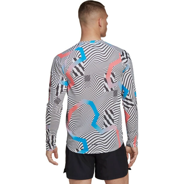 Adidas TERREX Trail Graphic Longsleeve Shirt Men white/black 5 Adidas TERREX Trail Graphic Longsleeve Shirt Men white/black - Image 3