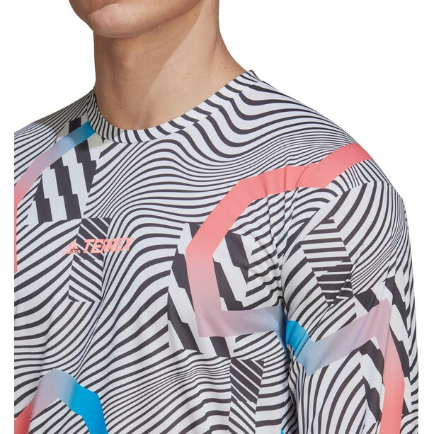 Adidas TERREX Trail Graphic Longsleeve Shirt Men white/black 7 Adidas TERREX Trail Graphic Longsleeve Shirt Men white/black - Image 5