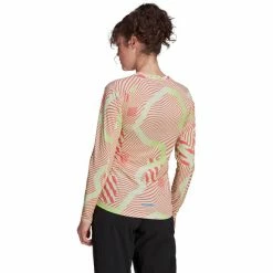 Adidas TERREX Trail Graphic Longsleeve Shirt Women almost lime/acid red -Training Shirts Shop adidas terrex trail graphic longsleeve shirt women almost lime acid red 3