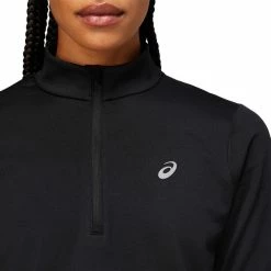 Asics Core 1/2 Zip LS Winter Top Women performance black -Training Shirts Shop asics core 1 2 zip ls winter top women performance black 5