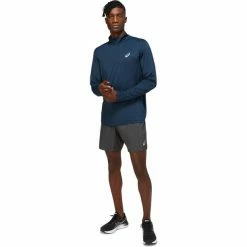 Asics Core LS 1/2 Zip Top Men french blue -Training Shirts Shop asics core ls 1 2 zip top men french blue 6