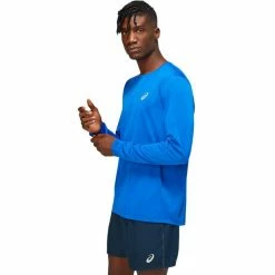 Asics Core LS Top Men asics blue -Training Shirts Shop asics core ls top men asics blue 3