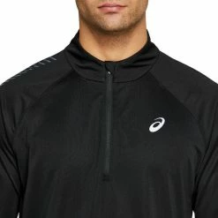 Asics Icon LS 1/2 Zip Top Men performance black/carrier grey -Training Shirts Shop asics icon ls 1 2 zip top men performance black carrier grey 4
