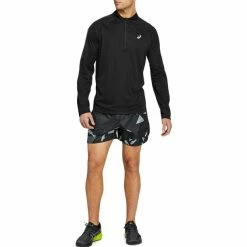 Asics Icon LS 1/2 Zip Top Men performance black/carrier grey -Training Shirts Shop asics icon ls 1 2 zip top men performance black carrier grey 6
