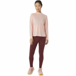 Asics Runkoyo Mock Neck LS Top Women frosted rose -Training Shirts Shop asics runkoyo mock neck ls top women frosted rose 4