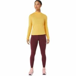 Asics Runkoyo Mock Neck LS Top Women tiger yellow -Training Shirts Shop asics runkoyo mock neck ls top women tiger yellow 3