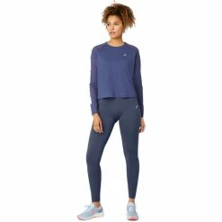 Asics SMSB Run LS Top Women thunder blue/birch 11 Asics SMSB Run LS Top Women thunder blue/birch -Training Shirts Shop asics smsb run langarm oberteil damen thunder blue birch 4