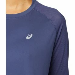 Asics SMSB Run LS Top Women thunder blue/birch 12 Asics SMSB Run LS Top Women thunder blue/birch -Training Shirts Shop asics smsb run langarm oberteil damen thunder blue birch 5