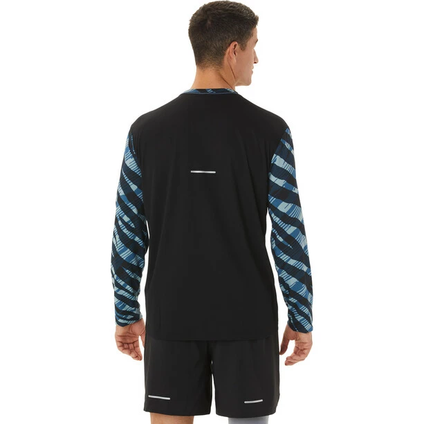 Asics Wild Camo LS Top Men azure/performance black 4 Asics Wild Camo LS Top Men azure/performance black - Image 2
