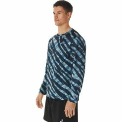 Asics Wild Camo LS Top Men azure/performance black 8 Asics Wild Camo LS Top Men azure/performance black -Training Shirts Shop asics wild camo ls top men azure performance black 3