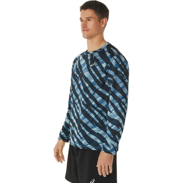 Asics Wild Camo LS Top Men azure/performance black 5 Asics Wild Camo LS Top Men azure/performance black - Image 3