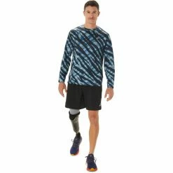 Asics Wild Camo LS Top Men azure/performance black 9 Asics Wild Camo LS Top Men azure/performance black -Training Shirts Shop asics wild camo ls top men azure performance black 4