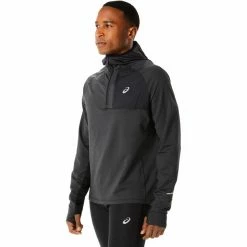 Asics Winter Run Hoodie Men performance black heather -Training Shirts Shop asics winter run hoodie men performance black heather 3