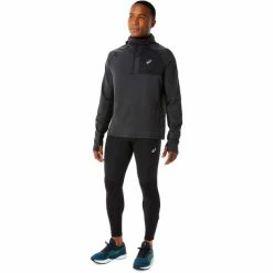 Asics Winter Run Hoodie Men performance black heather -Training Shirts Shop asics winter run hoodie men performance black heather 4
