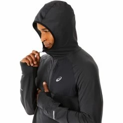 Asics Winter Run Hoodie Men performance black heather -Training Shirts Shop asics winter run hoodie men performance black heather 5