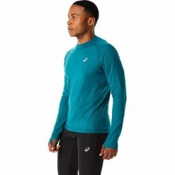 Asics Winter Run LS Top Men velvet pine -Training Shirts Shop asics winter run ls top men velvet pine 3