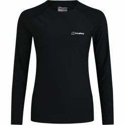 Berghaus 24/7 Base LS Crew Tee Women black/black -Training Shirts Shop berghaus 24 7 base ls crew tee women black black 3