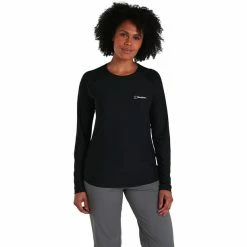 Berghaus 24/7 Base LS Crew Tee Women black/black -Training Shirts Shop berghaus 24 7 base ls crew tee women black black 5