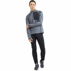 Craft Core Trim Thermal Midlayer Men dark grey melange -Training Shirts Shop craft core trim thermal midlayer men dark grey melange 5