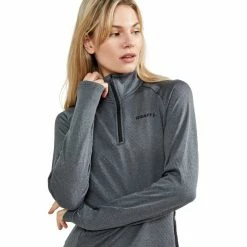 Craft Core Trim Thermal Midlayer Women dark grey melange -Training Shirts Shop craft core trim thermal midlayer women dark grey melange 5