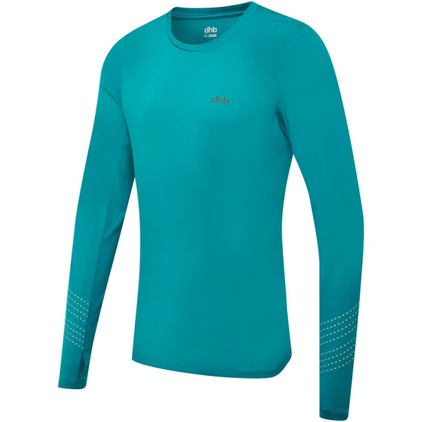 Dhb Aeron FLT Long Sleeve Run Top Men teal 5 Dhb Aeron FLT Long Sleeve Run Top Men teal - Image 3