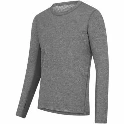 Dhb Aeron Thermal LS Crew Neck Shirt Men grey marl -Training Shirts Shop dhb aeron thermal ls crew neck shirt men grey marl 3