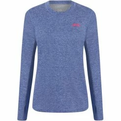 Dhb Aeron Thermal LS Crew Neck Shirt Women blue marl