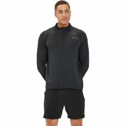 Endurance Ledger Waffle Melange Midlayer Men black -Training Shirts Shop endurance ledger waffle melange midlayer men black 4