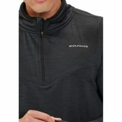 Endurance Ledger Waffle Melange Midlayer Men black -Training Shirts Shop endurance ledger waffle melange midlayer men black 6