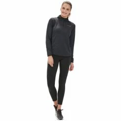 Endurance Vironic Waffle Melange Loose Fit Midlayer Women black -Training Shirts Shop endurance vironic waffle melange loose fit midlayer women black 3