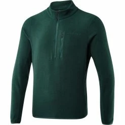 Föhn Trail Recycled Quarter Zip Fleece Sweater Men green -Training Shirts Shop foehn trail recycled quarter zip fleece sweater men green 3