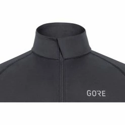 GOREWEAR M Mid Long Sleeve Zip Shirt Men black -Training Shirts Shop gore wear m mid langarm zip shirt herren black 3