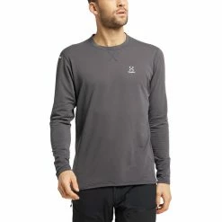 Haglöfs L.I.M Mid Roundneck Top Men magnetite -Training Shirts Shop hagloefs lim mid roundneck top men magnetite 3
