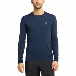 Haglöfs L.I.M Mid Roundneck Top Men tarn blue -Training Shirts Shop hagloefs lim mid roundneck top men tarn blue 3