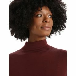 Icebreaker Queens LS High Neck Bodysuit Women espresso -Training Shirts Shop icebreaker queens ls high neck bodysuit women espresso 5