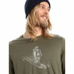 Icebreaker Tech Lite II Skiing Yeti LS Tee Men loden -Training Shirts Shop icebreaker tech lite ii skiing yeti ls tee men loden 5