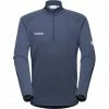 Mammut Aegility Half Zip Longsleeve Shirt Men marine melange-white 2 Mammut Aegility Half Zip Longsleeve Shirt Men marine melange-white -Training Shirts Shop mammut aegility half zip longsleeve shirt men marine melange white 1