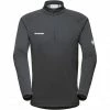 Mammut Aegility Half Zip Longsleeve Shirt Men phantom melange-white -Training Shirts Shop mammut aegility half zip longsleeve shirt men phantom melange white 1