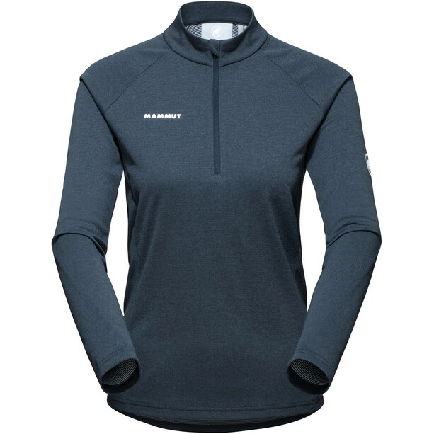 Mammut Aegility Half Zip Longsleeve Shirt Women marine melange-white 3 Mammut Aegility Half Zip Longsleeve Shirt Women marine melange-white