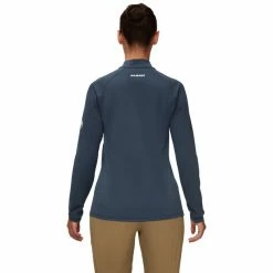 Mammut Aegility Half Zip Longsleeve Shirt Women marine melange-white 8 Mammut Aegility Half Zip Longsleeve Shirt Women marine melange-white -Training Shirts Shop mammut aegility half zip longsleeve shirt women marine melange white 3