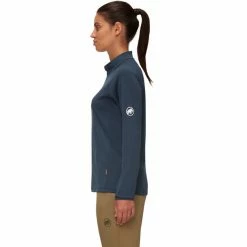 Mammut Aegility Half Zip Longsleeve Shirt Women marine melange-white 9 Mammut Aegility Half Zip Longsleeve Shirt Women marine melange-white -Training Shirts Shop mammut aegility half zip longsleeve shirt women marine melange white 4