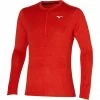 Mizuno Impulse Core LS HZ Tee Men fiery red -Training Shirts Shop mizuno impulse core ls hz tee men fiery red 1